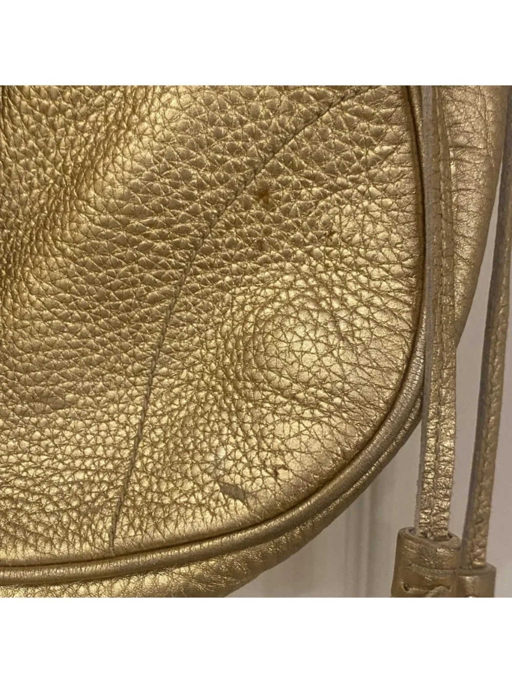 Car Shoe Pebbled Leather Gold Tone Hobo Shoulder Bag Handbag Purse Y2k Style